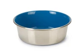 Beeztees Köpek Mama Su Kabı, Paslanmaz Çelik, İçi Mavi, 20cm, 1,9L thumbnail 1
