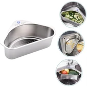 ModaCar Inox Lavabo Köşe Süzgeci Organizer 304 Paslanmaz Çelik - 2