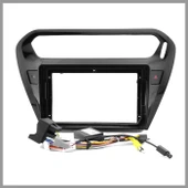 PEUGEOT 301/Cıtroen C-Elysée 2012-2020  SİYAH UYUMLU 9 INC MULTİMEDYA ÇERÇEVESİ-SOKET-CANBUS thumbnail 1