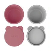 Oioi Silikon Kapaklı Mini Kase 2'li Mini Bites Velvet Rose / Powder Grey - 1