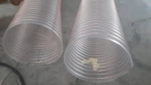 Poliüretan Bakır Telli Şeffaf Toz Talaş Emiş Hortum (İç Çap 120mm) (  Boy 5 Mt )  Pu 070 - 2