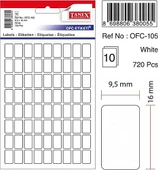 Tanex Etiket Ofc-111 Beyaz 19X23 Mm 10 lu - 2 paket - 1