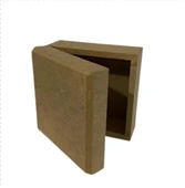 Boyanabilir Ahşap Kare Kutu 10x10cm - 3 adet - 1