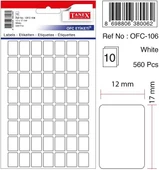 Tanex Etiket Ofc-106 12X17 10Lu Beyaz - 5 paket - 1