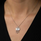 925 Ayar Gümüş Nazarlı Göz Kadın Gümüş Kolye thumbnail 2