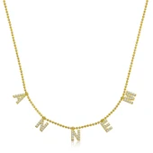 ​925 Ayar Gümüş Annem Yazılı Bayan Gümüş Kolye thumbnail 1