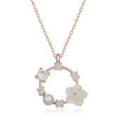 Gümüş Rose Manolya Çiçeği Kadın Kolye thumbnail 2