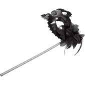 Siyah Işıltılı Tutmalı Fotoğraf Çekimi Maskesi - 4