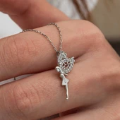 Gümüş Peri Kızı Kadın Kolye thumbnail 5