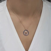 925 Ayar Gümüş Rose Anne Ve Bebek Sevgisi Kolye thumbnail 2