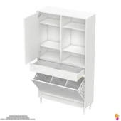 Modilayn AFRA 100x173x32,5cm 1 Çekmece, 3 Göz Sepet, 1 Kapak, 6 Raf  Dar Alan Banyo Dolabı thumbnail 6