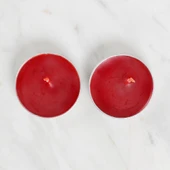 Loren 2'li Tealight Mum Kırmızı - 2