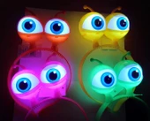 Rengarenk 3 Farklı Fonksiyonda Yanan Led Işıklı Uzaylı Göz Taç 1 Adet 18x12 cm thumbnail 1