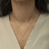 925 Ayar Gümüş Kalp Bayan Gümüş Kolye thumbnail 2