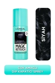 L'Oreal Paris Magic Retouch Beyaz Saçlar İçin Kapatıcı Siyah Saç Spreyi 75 Ml - 1