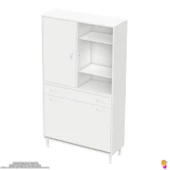 Modilayn AFRA 95x173x32,5cm 1 Çekmece, 3 Göz Sepet, 1 Kapak, 6 Raf  Dar Alan Banyo Dolabı thumbnail 7