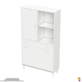 Modilayn AFRA 95x173x32,5cm 1 Çekmece, 3 Göz Sepet, 1 Kapak, 4 Raf Dar Alan Banyo Dolabı thumbnail 6