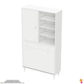 Modilayn AFRA 90x173x32,5cm 1 Çekmece, 3 Göz Sepet, 1 Kapak, 8 Raf Dar Alan Banyo Dolabı thumbnail 6