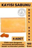 Doğal Güzel Kokulu Cilt Besleyici Yenileyici Saç Dökülmesine Karşı Organik Kayısı Sabunu 4 Adet thumbnail 1