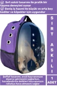Ergonomik Havalandırmalı Taşıma Kolu Sırt Askılı Evcil Hayvan Pet Şeffaf Kedi Köpek Taşıma Çantası - 1