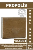 Özel Üretim Doğal Cilt Temizleyici Parlatıcı Nem Dengeleyen Yaşlanma Karşıtı Propolis Sabunu 10 Adet - 1