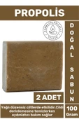 Özel Üretim Doğal Cilt Temizleyici Parlatıcı Nem Dengeleyici Yaşlanma Karşıtı Propolis Sabunu 2 Adet - 1