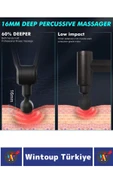 Premium 12 Başlık 6 Hız Ayarlı Kas Gevşetici Spor Gündelik Şarjlı Darbeli Titreşimli Masaj Tabancası - 7