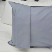Duman Gri Düz Renk Pamuklu 2'li Yastık Kılıfı 50x70 - 1