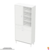 Modilayn AFRA 85x173x32,5cm 1 Çekmece, 2 Göz Sepet, 1 Kapak, 8 Raf Dar Alan Banyo Dolabı thumbnail 7