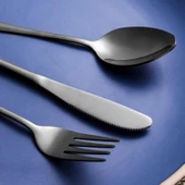 Valkyrie Kutulu Yolculuk Çatal Bıçak Kaşık Seti Ofis Restaurant Okul Kamp 1. Sınıf Paslanmaz Çelik C3403 - 7