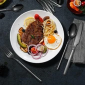 Valkyrie Çantalı Yolculuk Çatal Kaşık Bıçak Seti Kişiye Özel 1. Sınıf Paslanmaz Çelik Ofis Okul Kamp Restaurant C3404 - 2