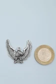 Kartal Gümüş Kaplama Örme Zincir Kolye - 4