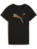 Puma Graphics Floral Cat Logo Tee Kadın Spor Tişört 68508101 - 4
