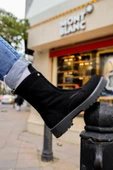 Pabucmarketi Fermuarlı Erkek Düz Bot Siyah thumbnail 3