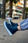 Pabucmarketi Bağcıklı Erkek Sneaker Bot Lacivert thumbnail 2