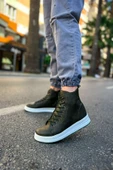Pabucmarketi Bağcıklı Erkek Sneaker Bot Haki - 1