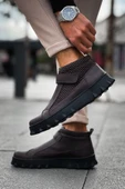 Pabucmarketi Cırtlı Erkek Sneaker Bot Kahve thumbnail 4