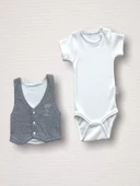 Lenaca Süper Prens Nakışlı %100 Cotton Antibakteriyel 10lu Zıbın Takımı Hastane Çıkışı thumbnail 4