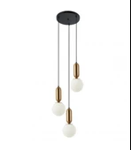 MYLİGHTS füme camlı modern spor üçlü salon avize - 1
