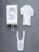 Lenaca Taçlı Prensesim Nakışlı %100 Cotton Antibakteriyel 10lu Zıbın Takımı Hastane Çıkışı thumbnail 3