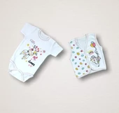 Lenaca Love Zürafa Nakışlı %100 Cotton Antibakteriyel 10lu Zıbın Takımı Hastane Çıkışı - 3