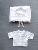 Lenaca Taçlı Prensesim Nakışlı %100 Cotton Antibakteriyel 10lu Zıbın Takımı Hastane Çıkışı thumbnail 4