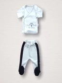 Lenaca Süper Prens Nakışlı %100 Cotton Antibakteriyel 10lu Zıbın Takımı Hastane Çıkışı - 5