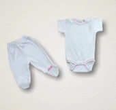 Lenaca Kalpli Uçan Balon Nakışlı %100 Cotton Antibakteriyel 10lu Zıbın Takımı Hastane Çıkışı thumbnail 4