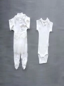 Lenaca Taçlı Prensesim Nakışlı %100 Cotton Antibakteriyel 10lu Zıbın Takımı Hastane Çıkışı thumbnail 2