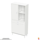 Modilayn AFRA 70x173x32,5cm 1 Çekmece, 2 Göz Sepet, 1 Kapak, 4 Raf Dar Alan Banyo Dolabı - 6