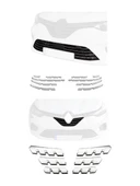 Renault Clio 5 2019 -2025 Ön Panjur 6 Parça Ön Tampon Alt Çıtası 10 Parça Toplam 16 Parça Krom Seti thumbnail 1