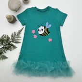 Lenaca 1-2-3 Yaş Arıcık Nakışlı Eteği Fırfırlı Jile Kız Çocuk Elbisesi thumbnail 1