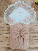 Lenaca Yenidoğan Papatya Desenli Trilüks Unisex Kundak Bebek Battaniyesi thumbnail 1