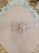 Lenaca Yenidoğan Papatya Desenli Trilüks Unisex Kundak Bebek Battaniyesi thumbnail 5